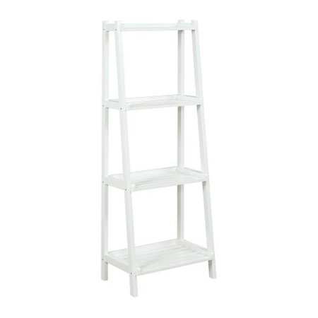 DELUXDESIGNS Dunnsville 4-Tier Ladder Shelf - White DE1601705